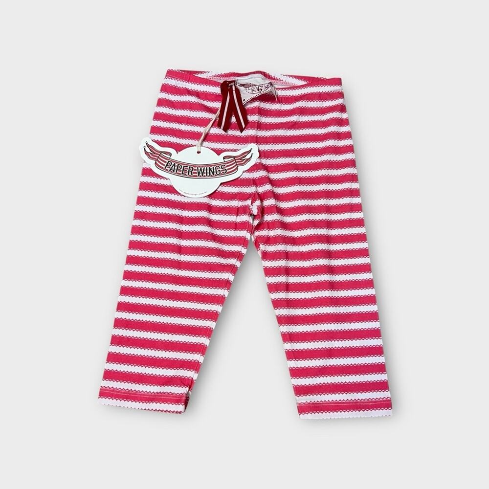Paper Wings New 3/4 Legging - Pink Stripe size 6
